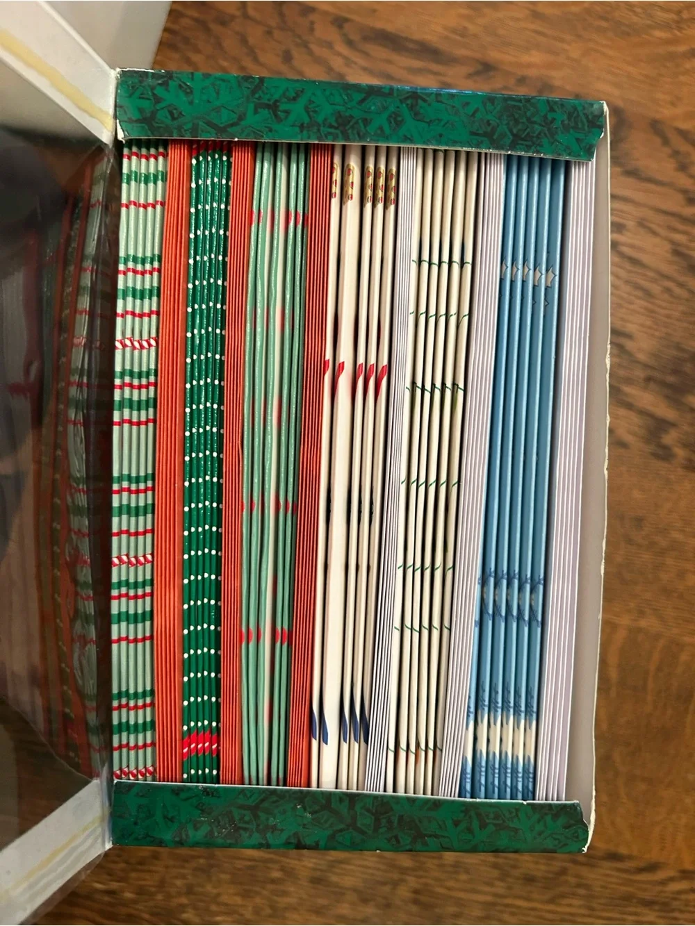 Nicole Photo Frame Christmas Cards - Green (36 Pack) w/36 envelopes. Orig 32.00